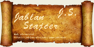 Jablan Štajcer vizit kartica